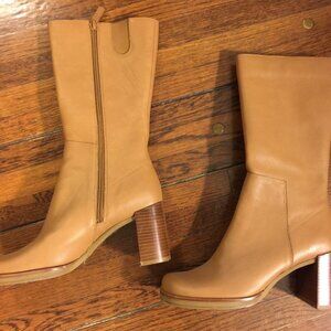 Me Too - Camel Leather boots - Size 6.5  Like New